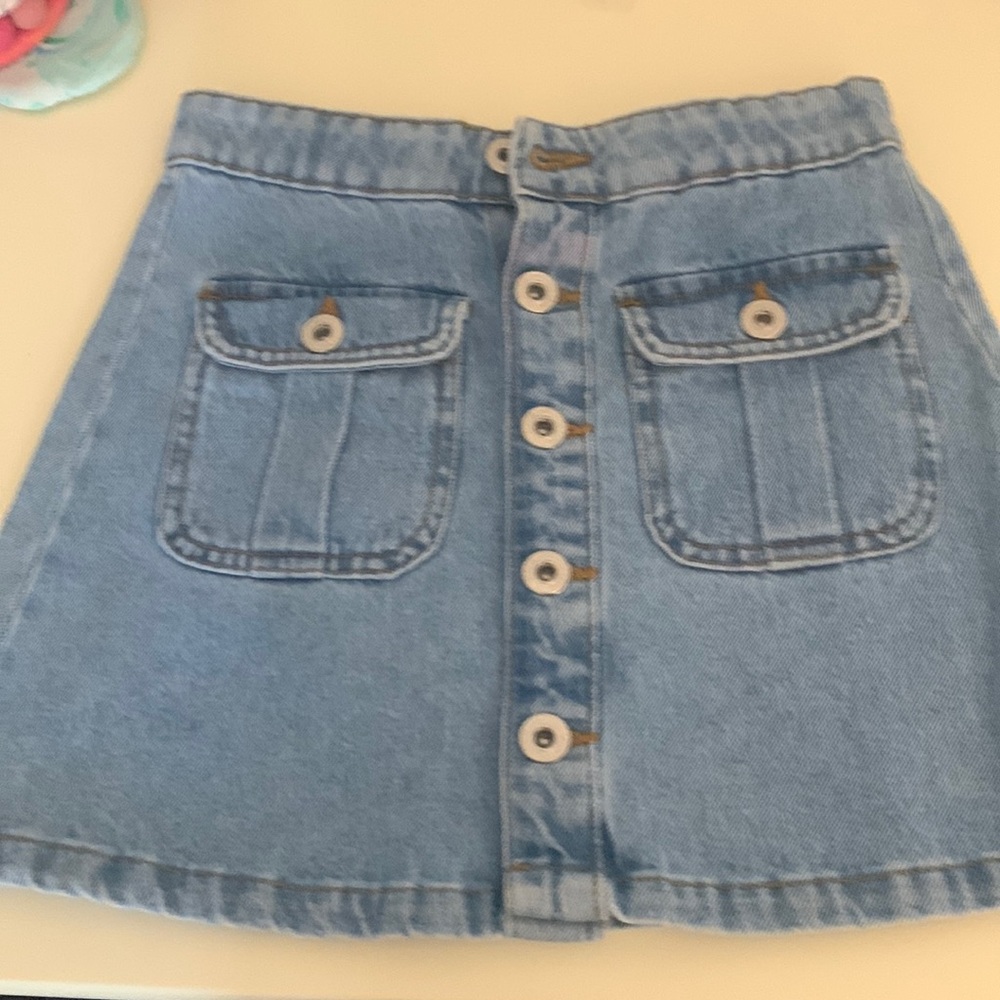 button down kids jean skirt from ZARA, size YOUTH 8